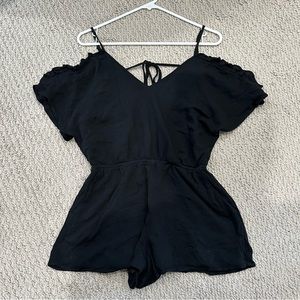 Forever 21 Black Open shoulder romper size S